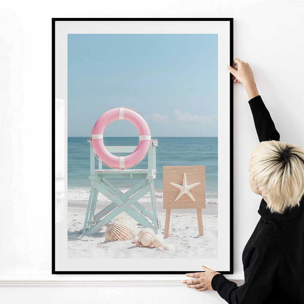 Beach Chair Art Print