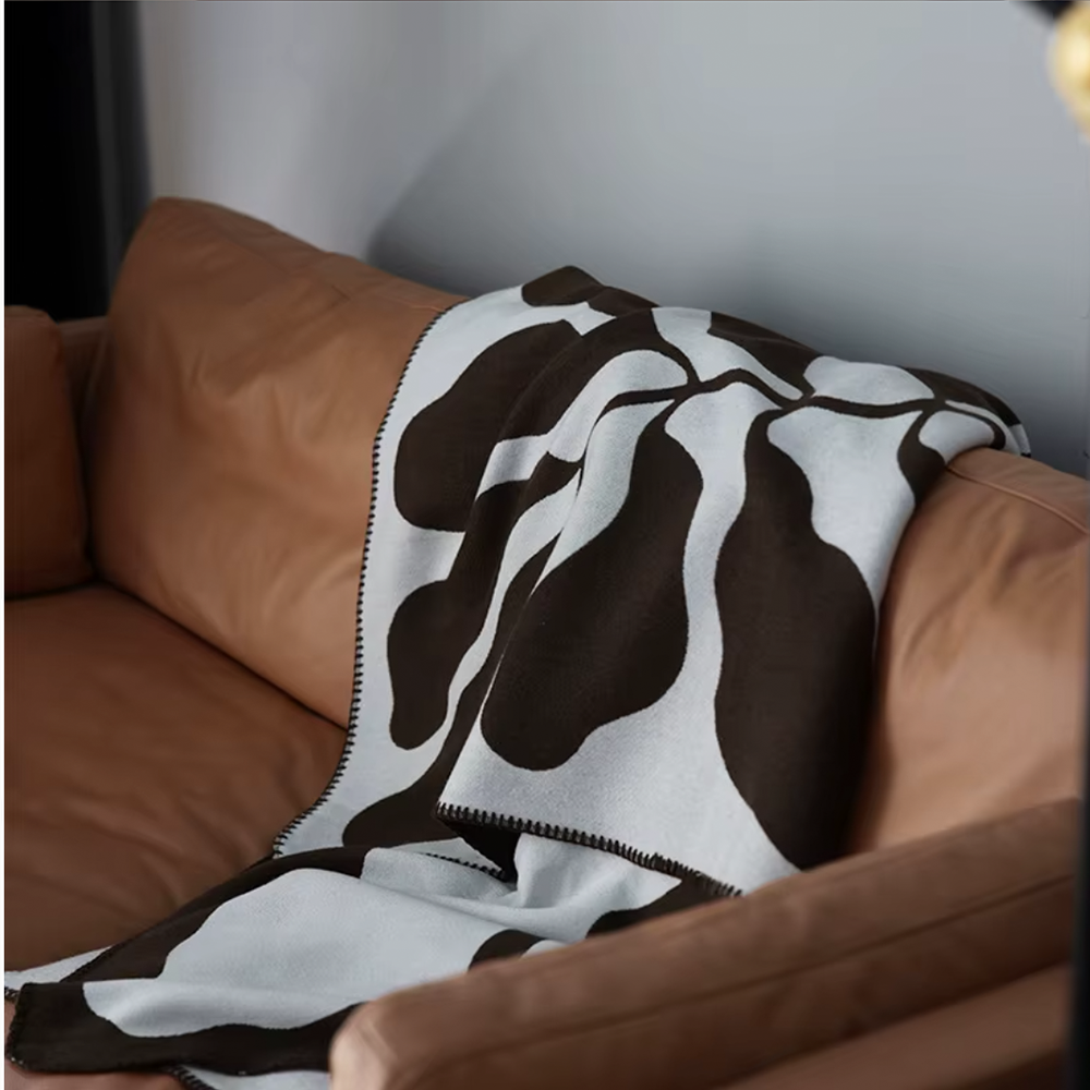 Soft Geometric Knit Throw Blanket
