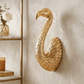 Gëllene Flamingo grousse Wandhaken-Skulptur