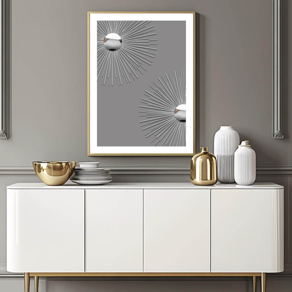 Abstrakt Gold Art Print (C)