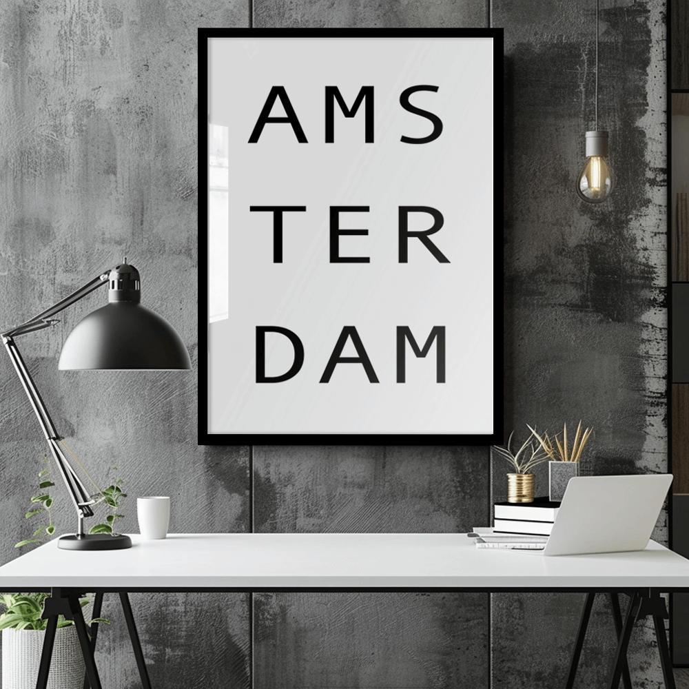 Amsterdam Typography Art Print