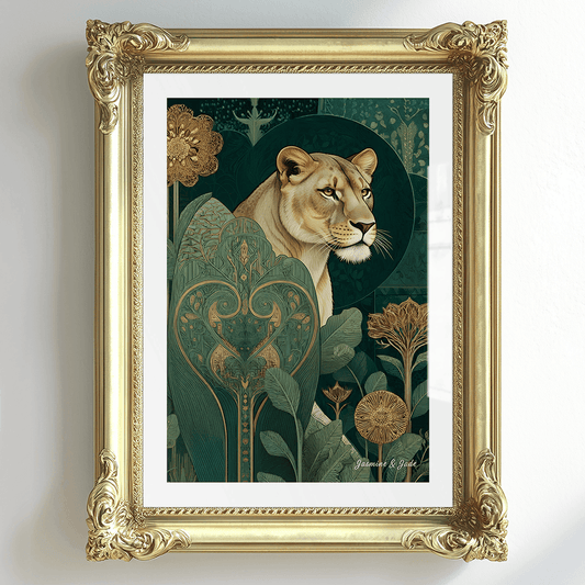 William Morris Inspired, Signed - Lion Print
