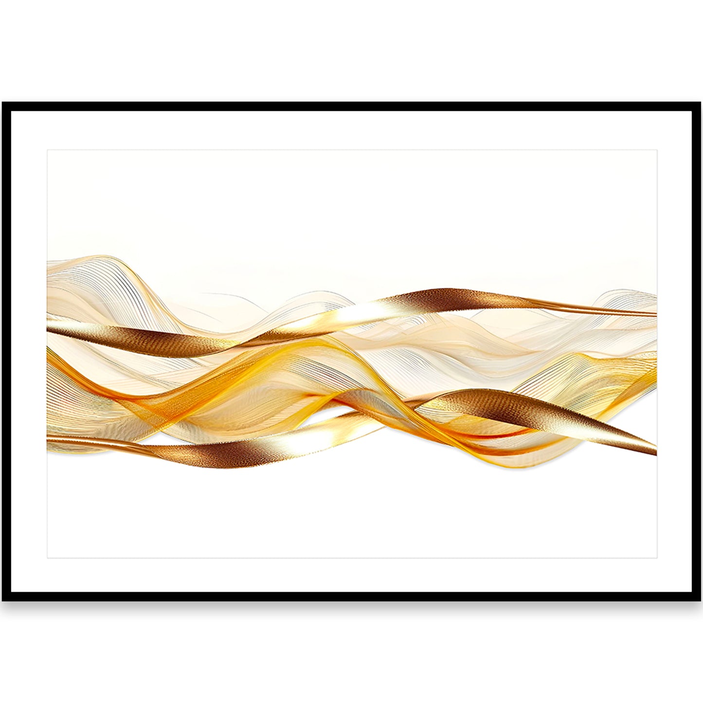 Contemporary Gold Shapes Art Print