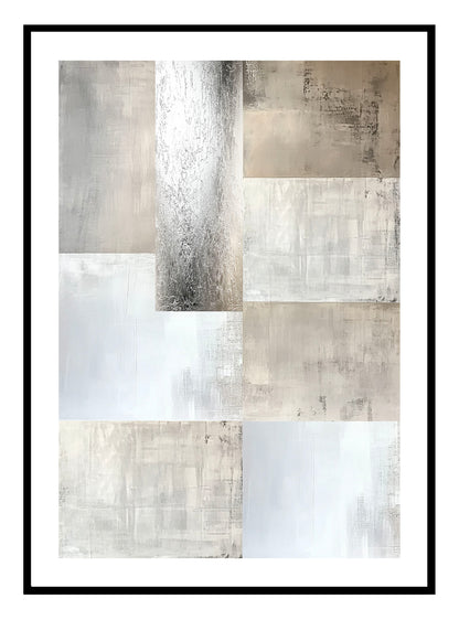 Silver Leaf Abstract (A) Art Print