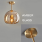 Modern Amber glass pendant light, ceiling light