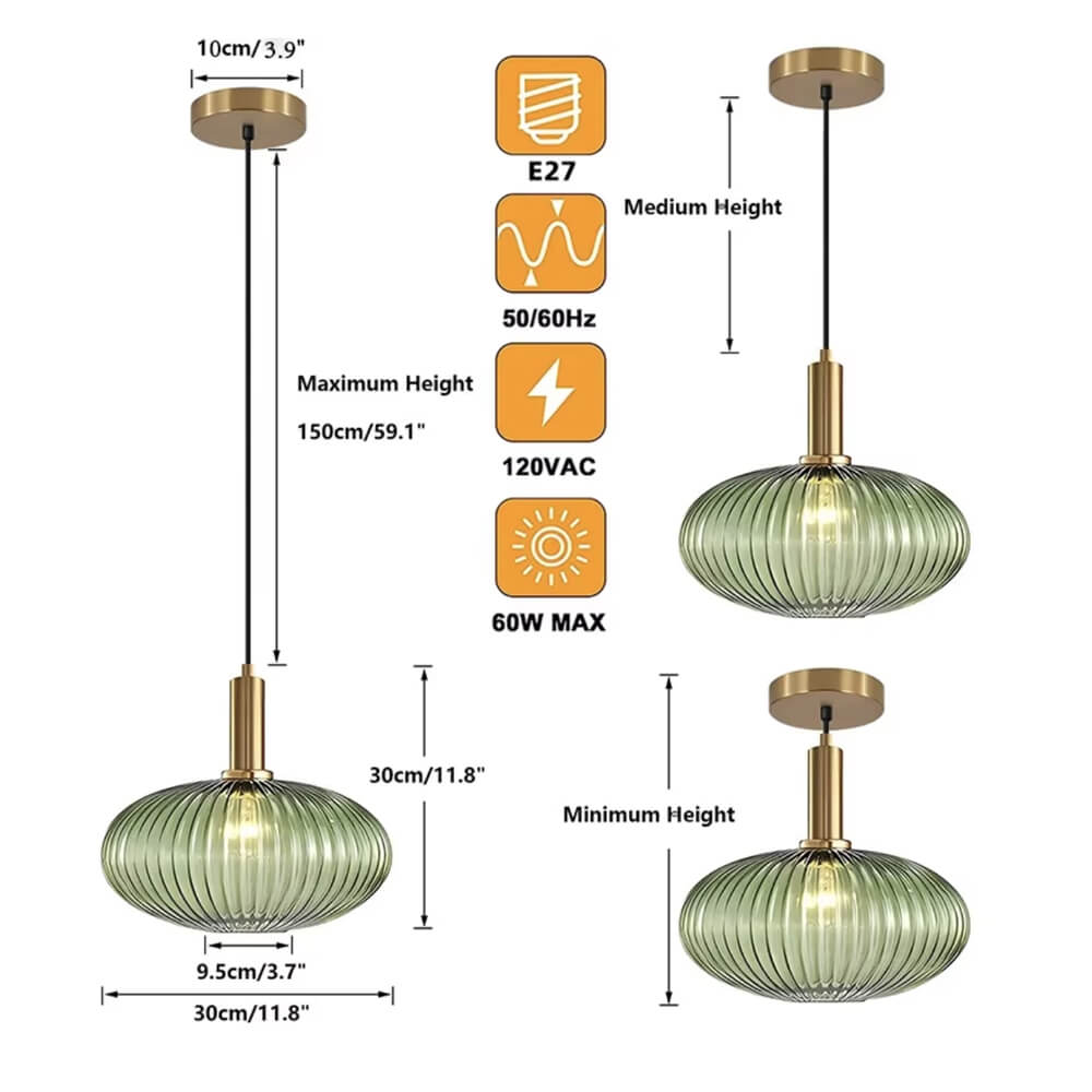 Nordic Colourful Glass Pendant Lights - 4 Colours