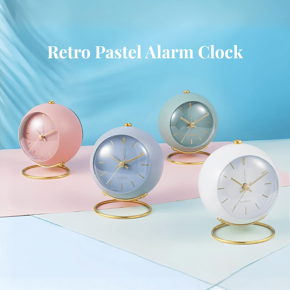 Retro Pastel Alarm Clock - 6 Colours