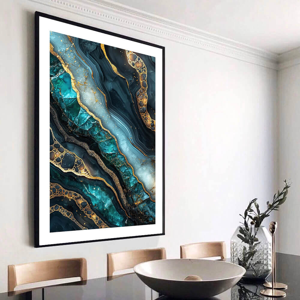 Aqua Geode (C) Art Print