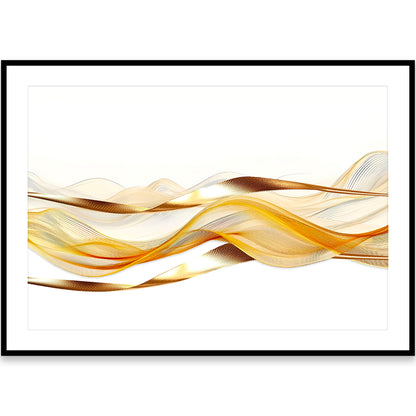 Contemporary Gold Shapes Art Print