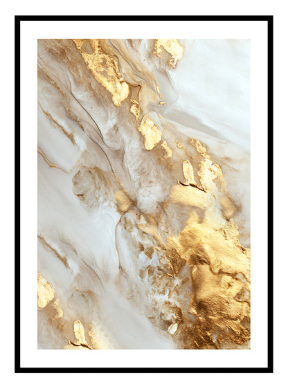 Liquid Gold (B) Abstract Art Print