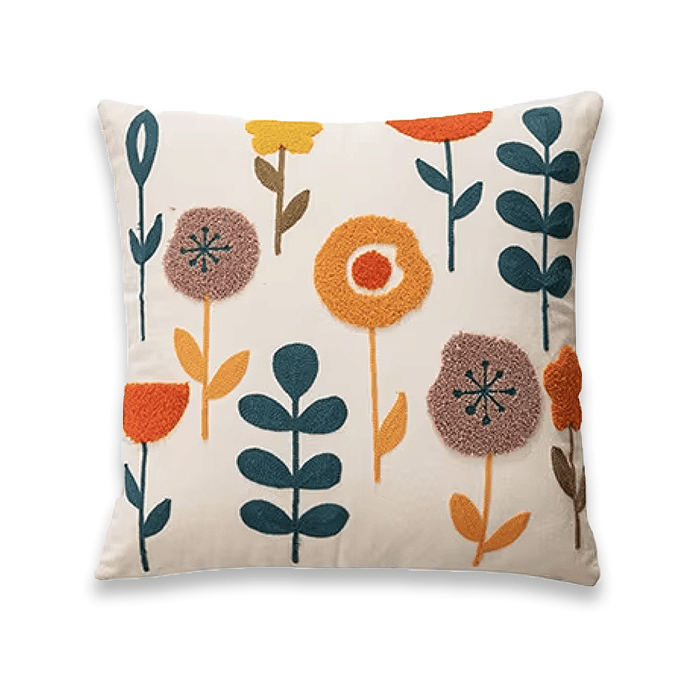 Tufted Floral Cushions - 45 x 45cm - 3 Styles