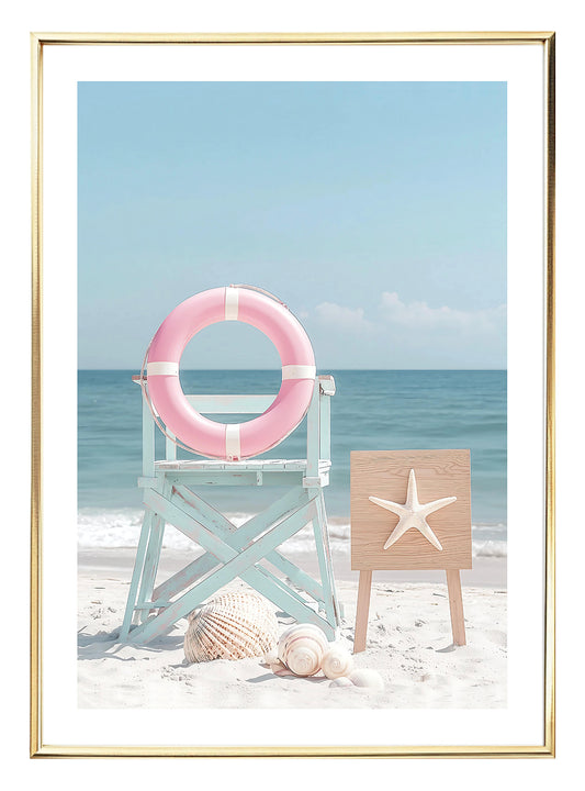 Beach Chair Art Print