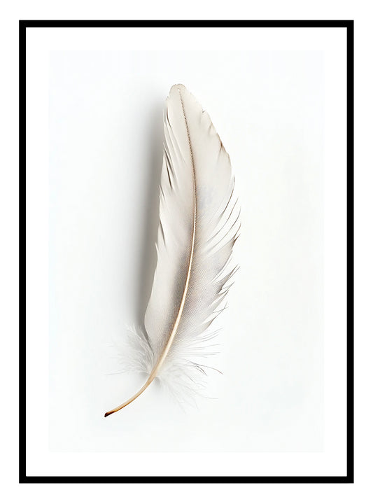 Beige Feather Art Print