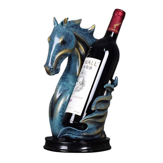 Blue Horse Wine Bottle Holder
