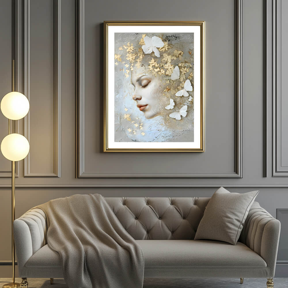 Butterfly Girl (B) Art Print