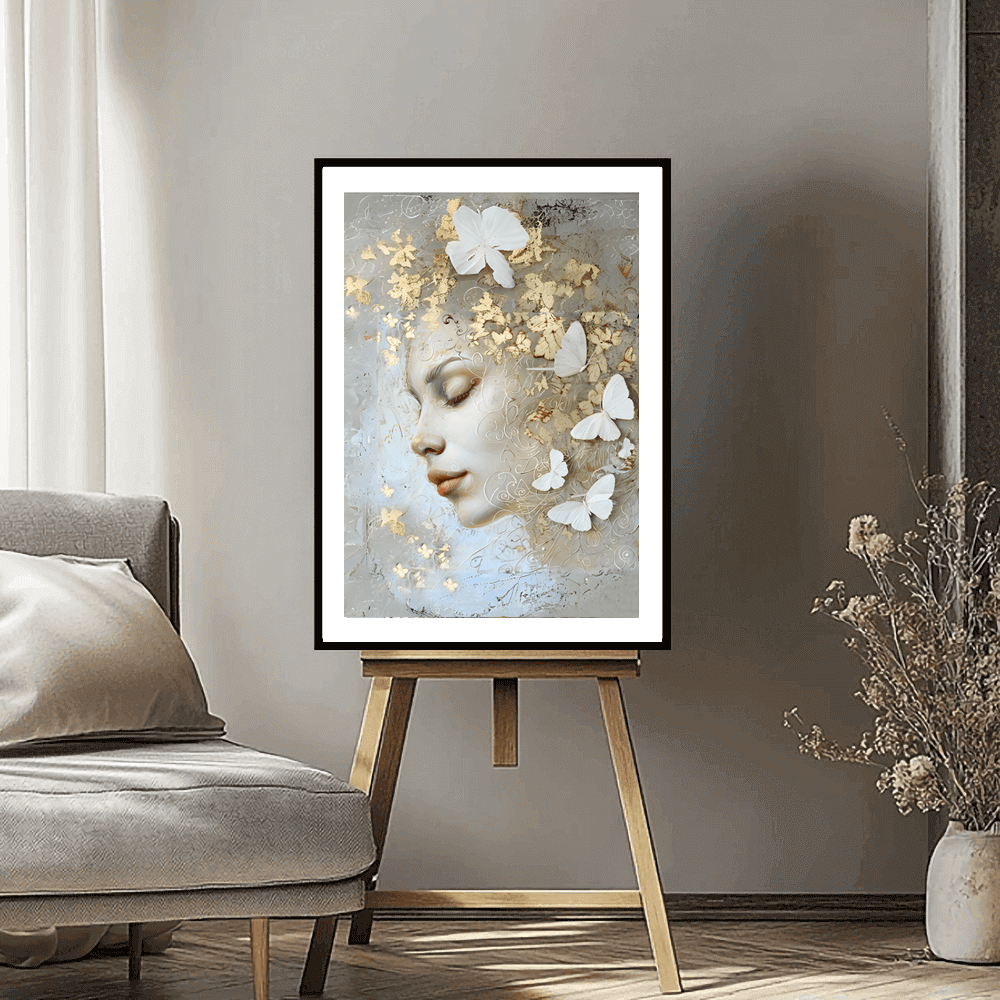 Butterfly Girl (B) Art Print