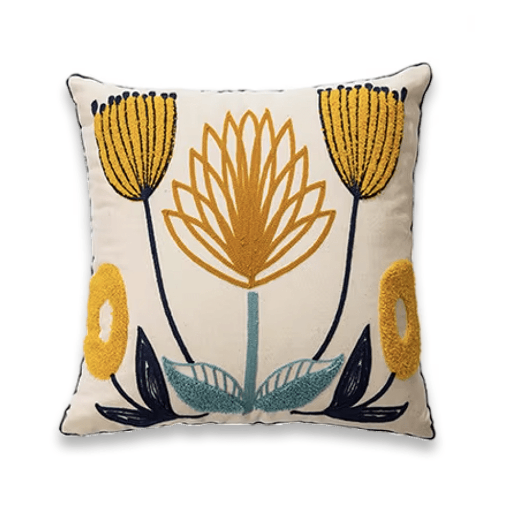 Tufted Floral Cushions - 45 x 45cm - 3 Styles