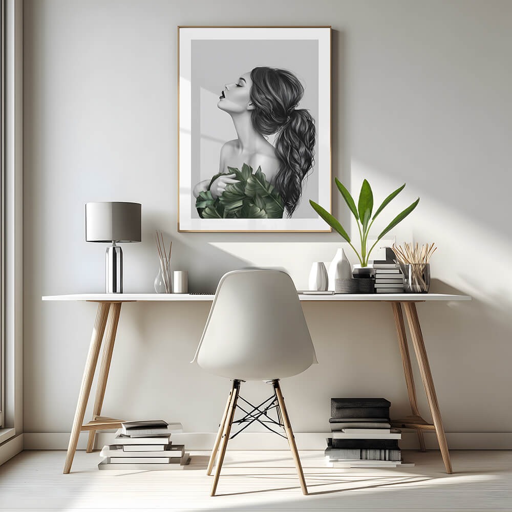 Botanisk jente (C) kunsttrykk