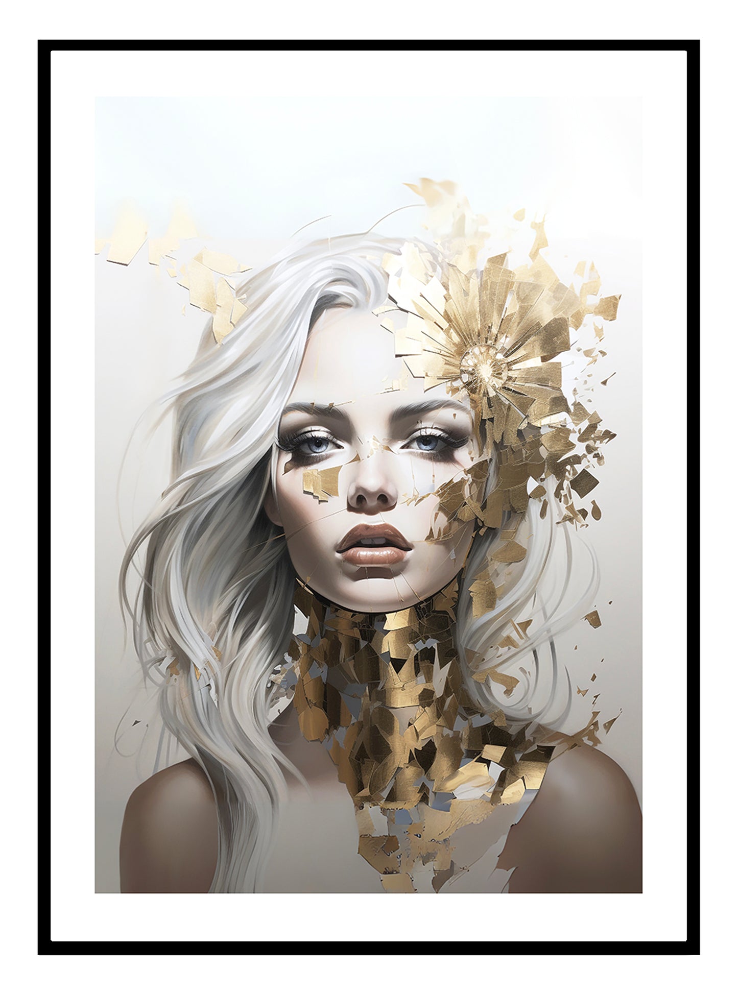 Golden Girl (C) Abstract Art Print