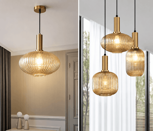 Nordic Amber Glass Pendant Lights