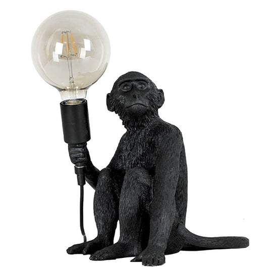 Cheeky Monkey Black Table Lamp