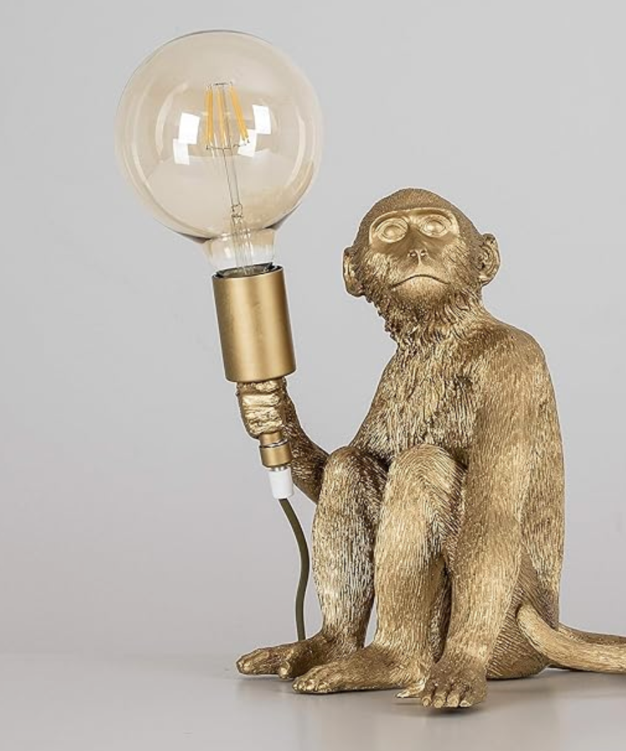 Cheeky Monkey Gold Table Lamp