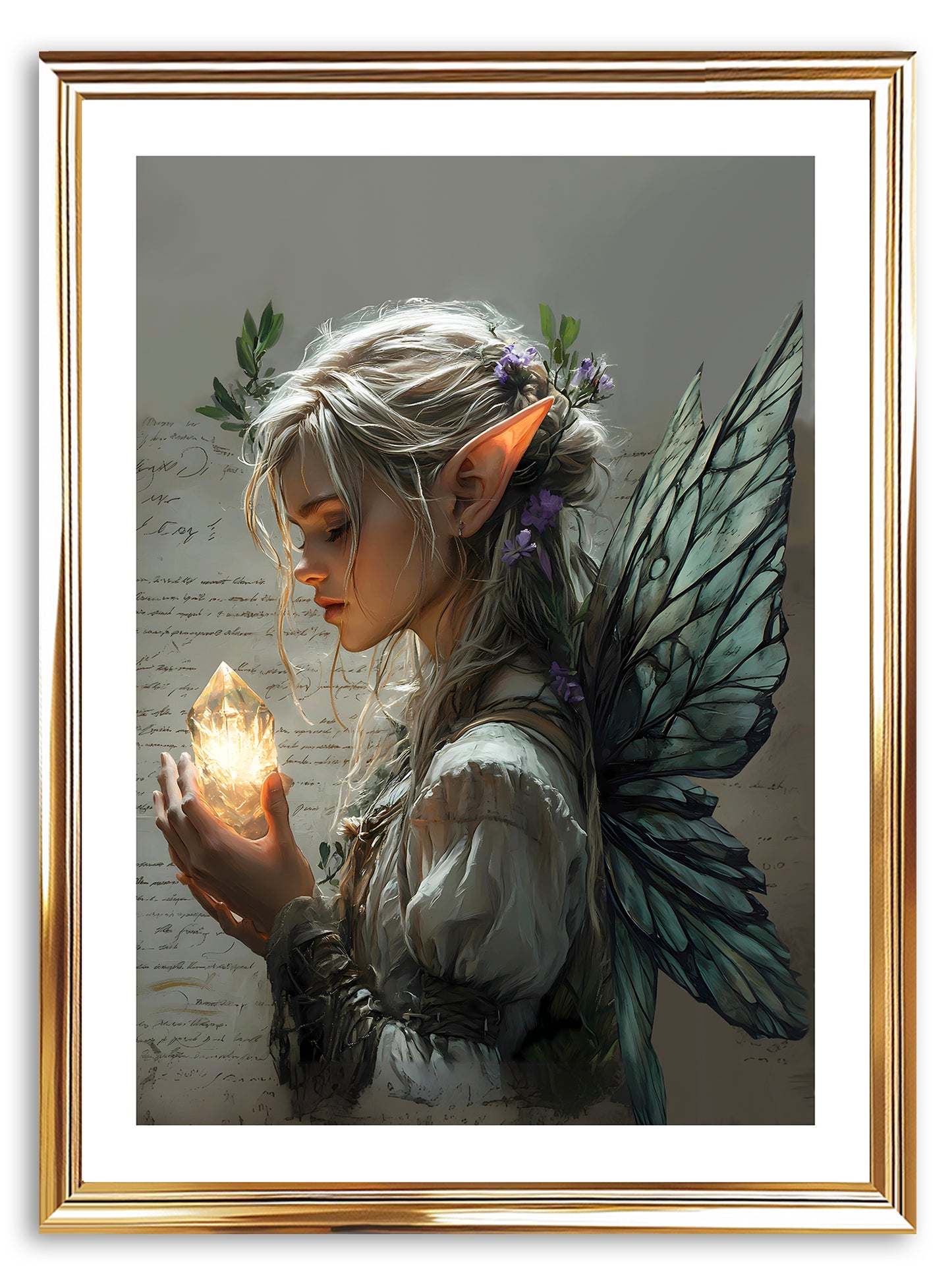 Crystal Light Art Elf Wall Print