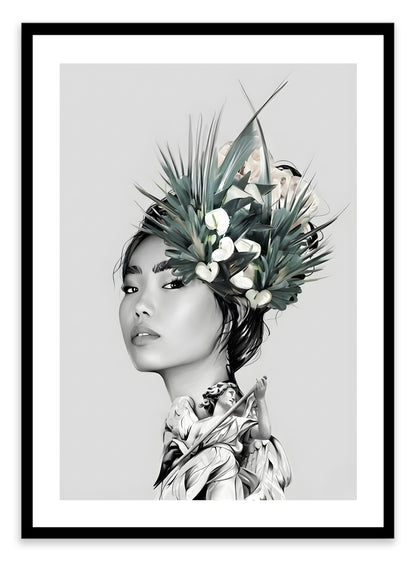 Botanical Girl (D) Art Print