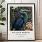 Inspirado en William Morris, firmado - Estampado de cardenal rojo