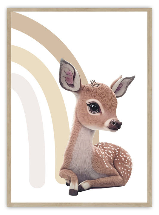 Adorable Bambi, Nursery Art Print