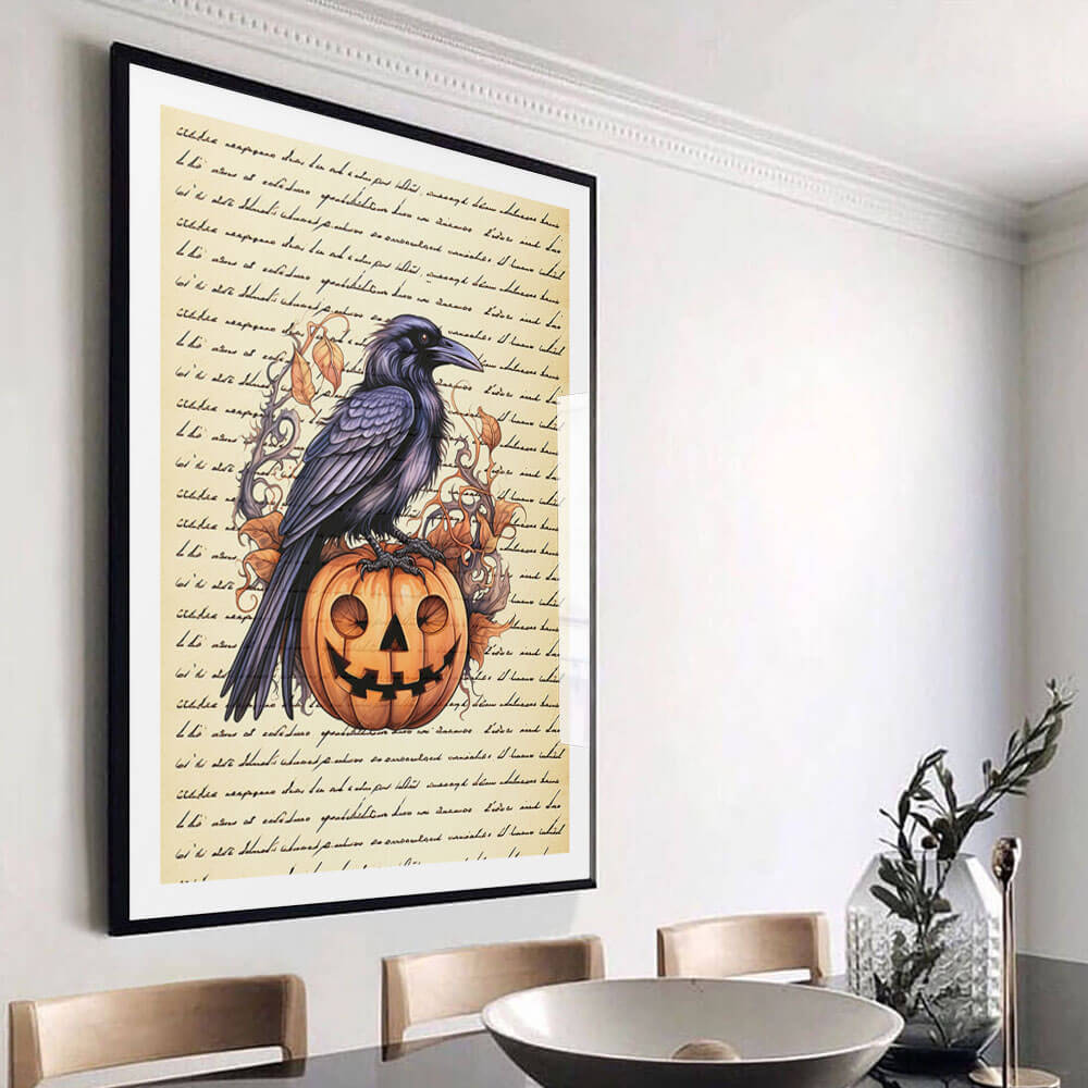 Halloween Raven Art Print