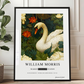 Inspirado en William Morris, firmado - Estampa de Cisne Blanco