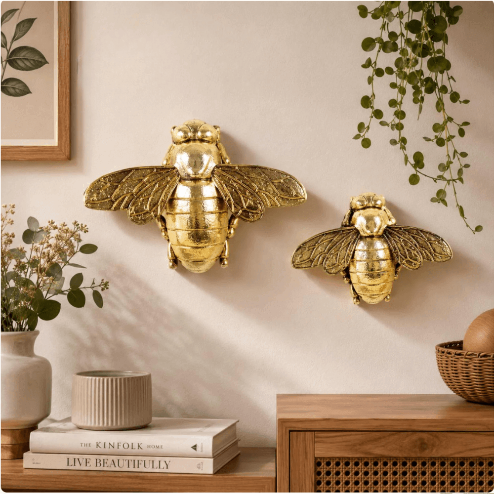 Golden Bee Wall Decor