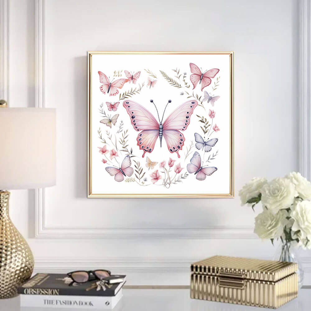Pink Butterflies Art Print