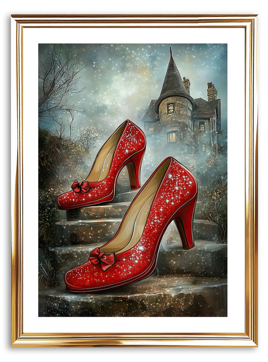 Glitter Shoes Art Print