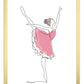 Dansende ballerina kunsttrykk