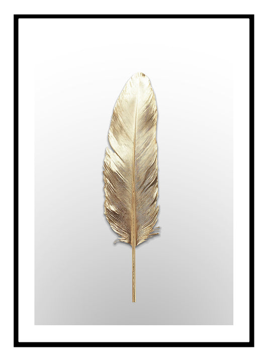 Gold Feather (A) Art Print