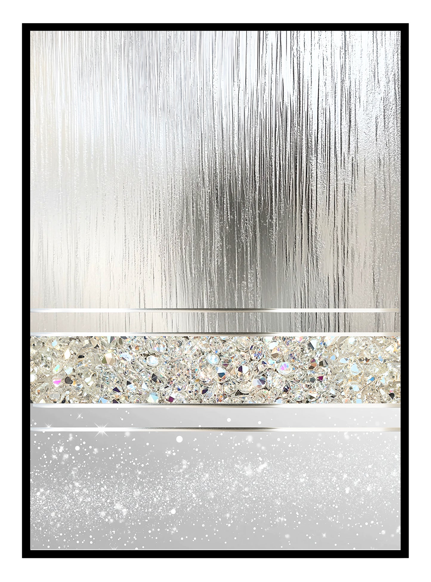 Silver Sparkle Abstract Art Print