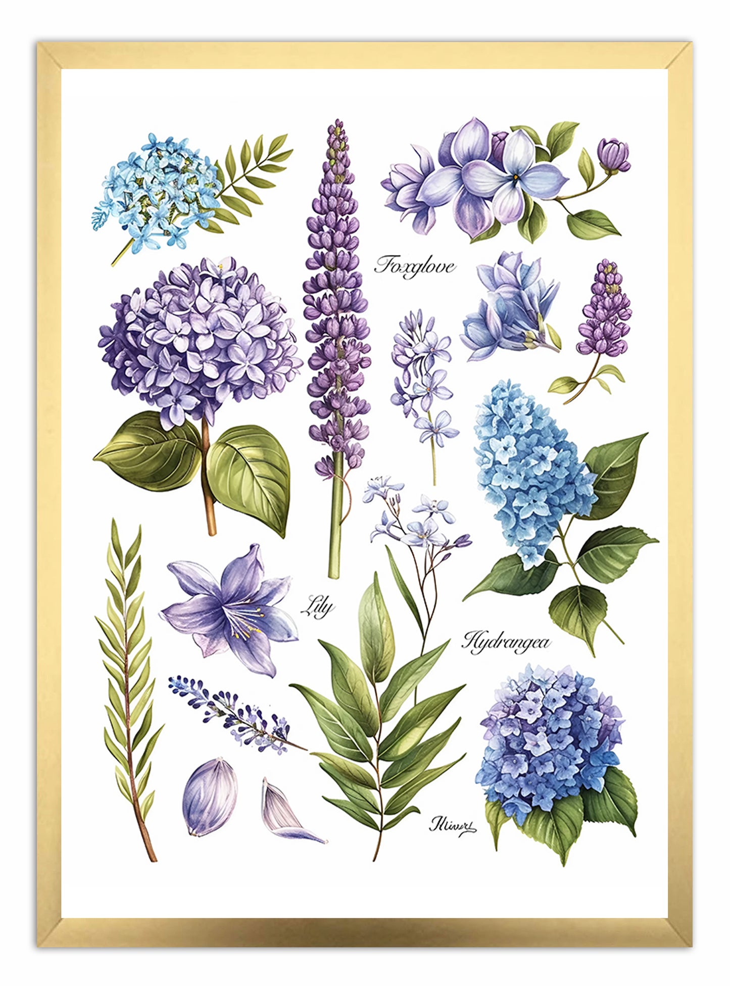 Garden Flowers Art Print (B)