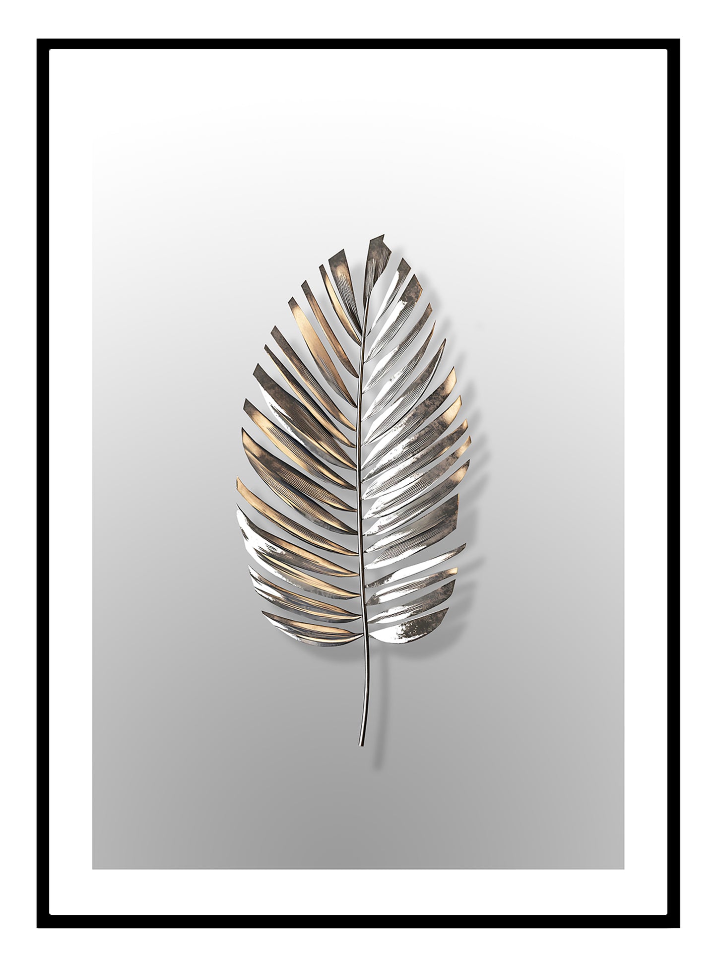 Silver Leaf Art Print