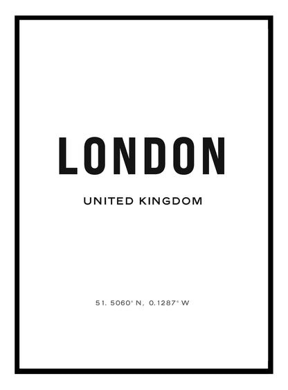 London Text Art Print