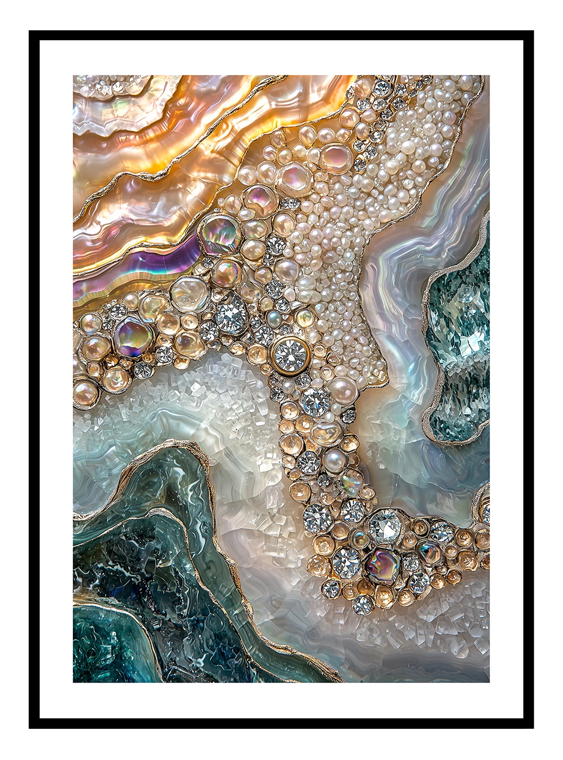 Jewel Geode (A) Art Print