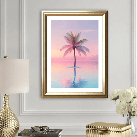 Sunset Palm Art Print