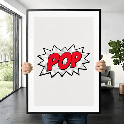 POP Text - Pop Art Print - Horizontal or Vertical