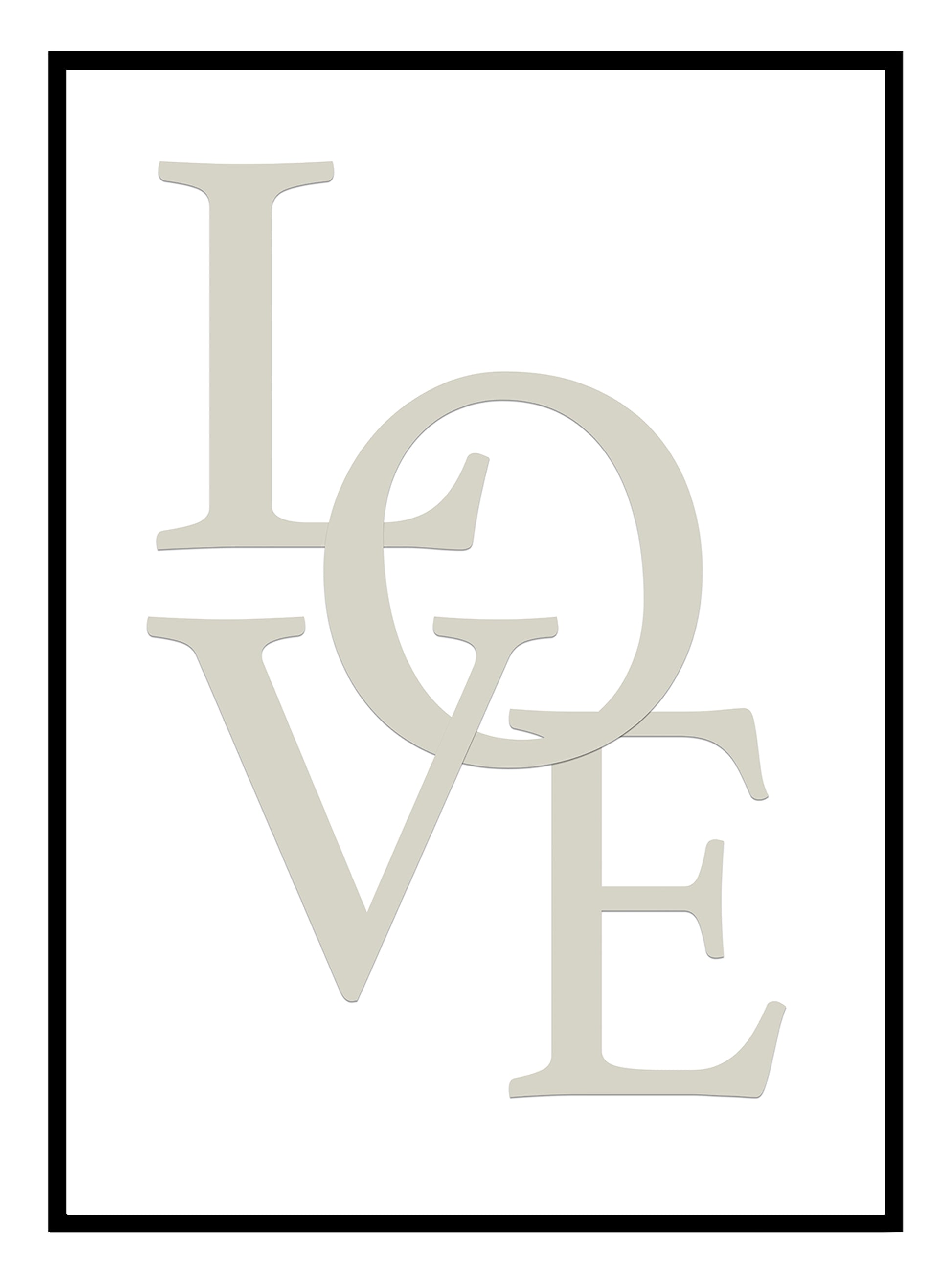 Love Beige Art Print