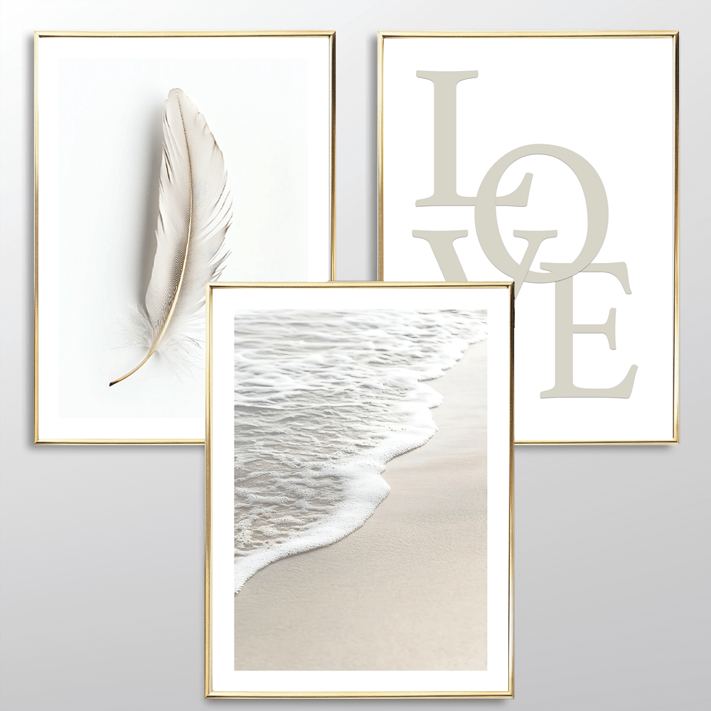 Love Beige Art Print