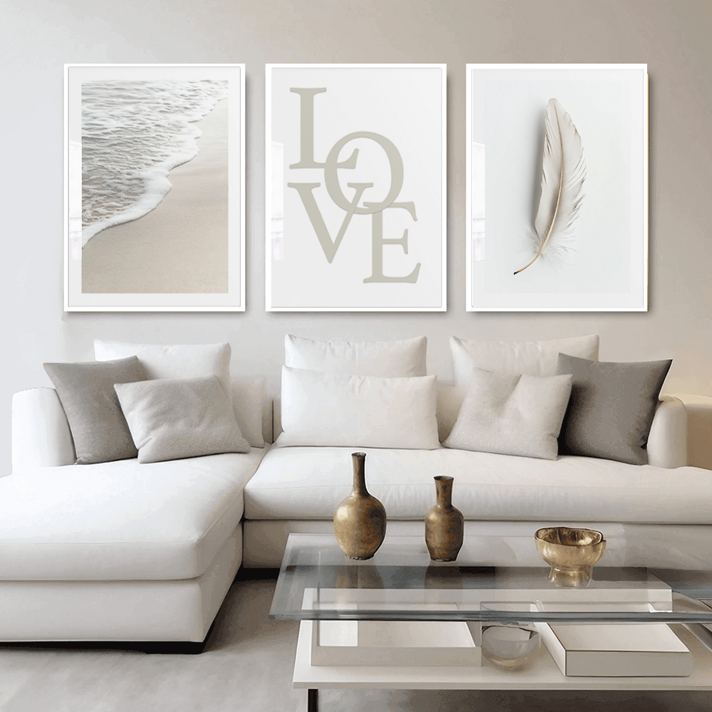 Love Beige Art Print