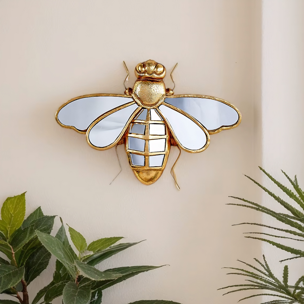 Goldene Biene Spiegel-Wanddekoration