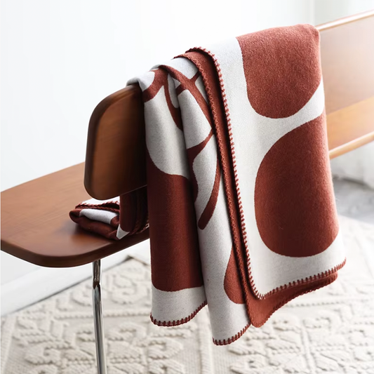 Soft Geometric Knit Throw Blanket