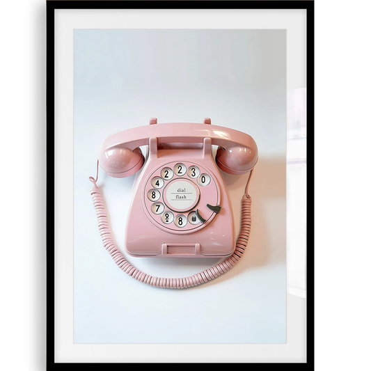 Retro telefon művészeti nyomat